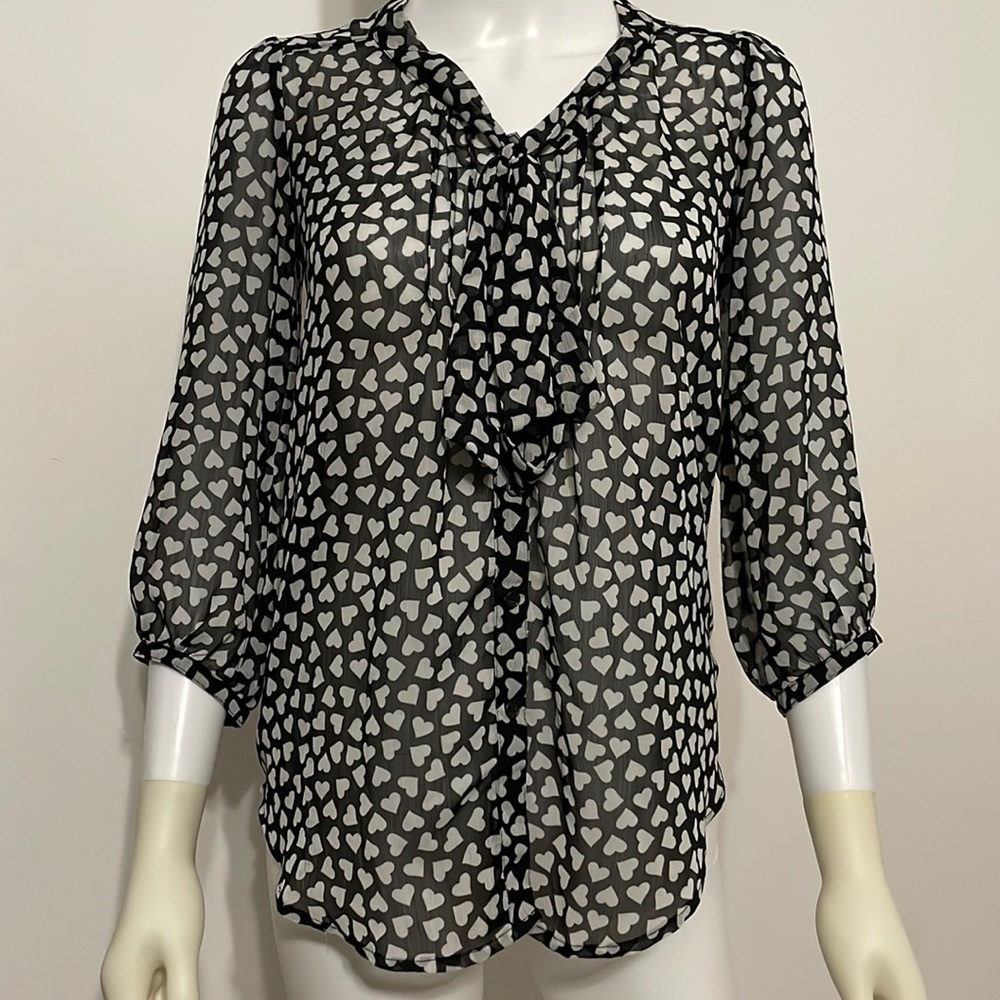 Sheer printed blouse